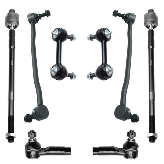 Detroit Axle - 8pc Sway Bars Tie Rods for 2002-2006 Nissan Altima, 2004-2008 Maxima, 4 Front and Rear Sway Bar Links, 4 Inner Outer Tie Rods, Replacement