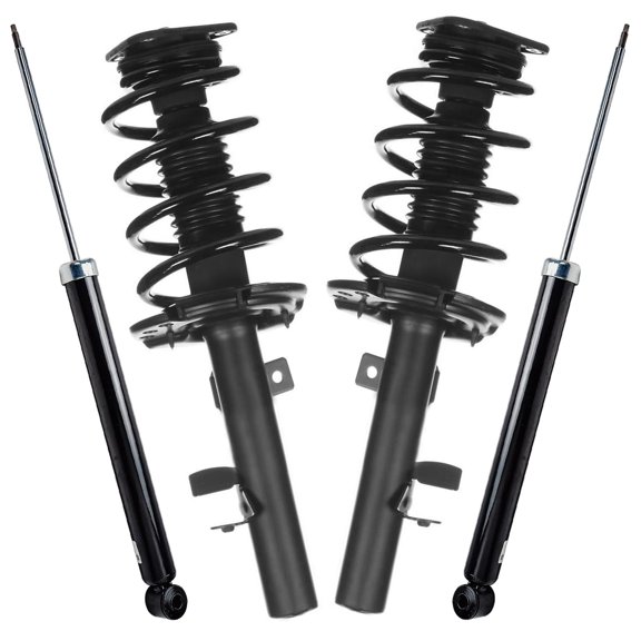 Detroit Axle - AWD 2.0L Struts Shocks for Ford 2014 Escape, 2 Front Quick Complete Struts with Coil Spring 2 Rear Shock Absorbers Assembly Replacement Suspension Kit
