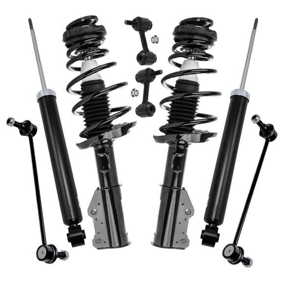 Detroit Axle - AWD 8pc Struts Shocks Suspension Kit for 2012-2013 Buick LaCrosse, 2 Front Struts with Coil Spring Assembly 2 Rear Shock Absorbers 4 Front Rear Sway Bar End Links Replacement