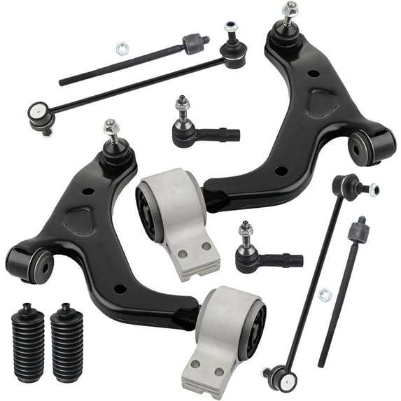 Detroit Axle - AWD Front 10pc Lower Control Arm Ends Kit for 2008 2009 Ford Taurus Mercury Sable