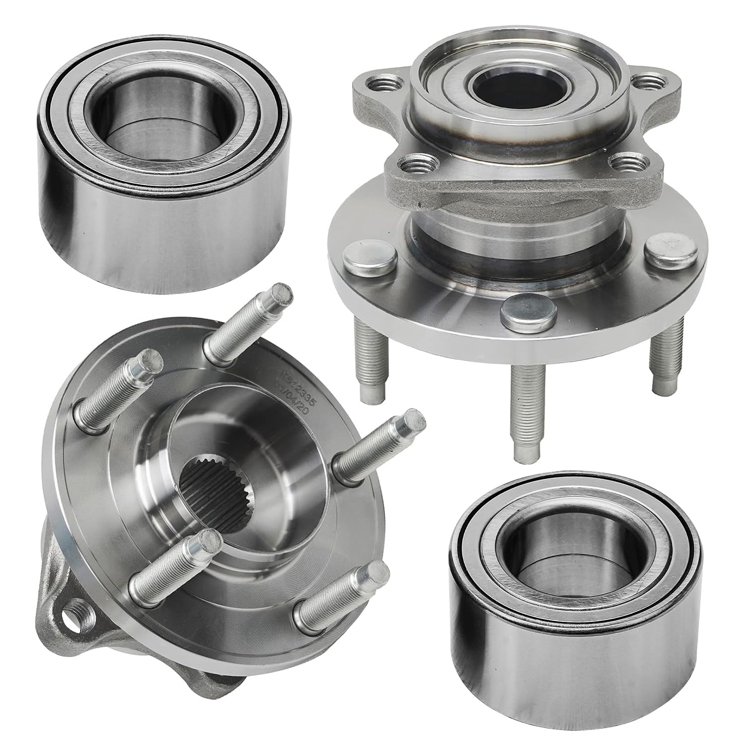 Detroit Axle AWD Wheel Bearings Wheel Bearing Hubs For 07 10 Ford 
