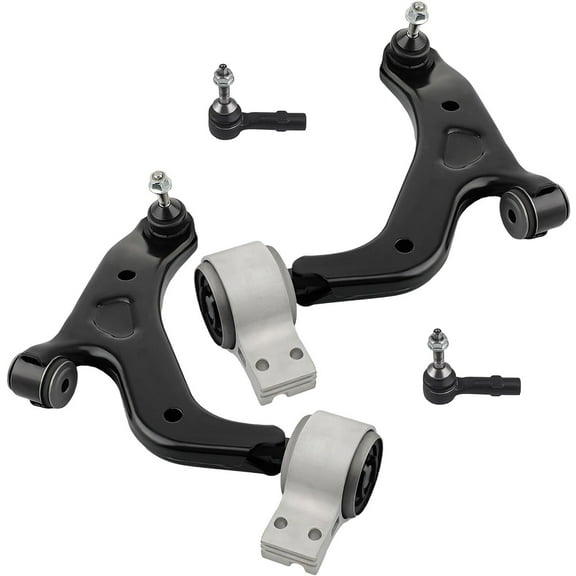 Detroit Axle - AWD Front Control Arms Kit for 2008-2009 Ford Taurus Mercury Sable, 2 Lower Control Arms with Ball Joints 2 Outer Tie Rod End Links Replacement