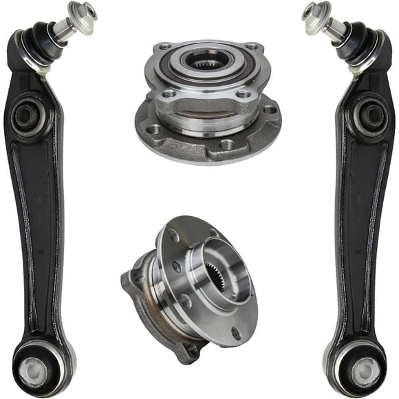 Detroit Axle - AWD Front Control Arms Wheel Hub Bearings for 14-18 BMW X5, 15-18 X6, Replacement Lower Rearward Control Arms with Ball Joints Wheel Hub Bearings