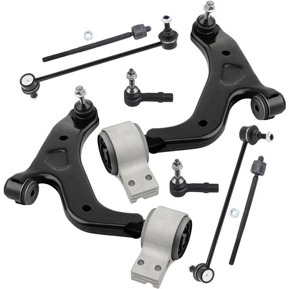 Detroit Axle - AWD Front End Kit for 2008-2009 Mercury Sable Ford Taurus, 2 Lower Control Arms with Ball Joints 2 Sway Bar Links 4 Inner Outer Tie Rods Replacement
