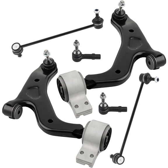 Detroit Axle - AWD Front End Suspension Kit for 2008-2009 Ford Taurus Mercury Sable 2 Lower Control Arms with Ball Joints 2 Sway Bar Links 2 Outer Tie Rod Ends Replacement