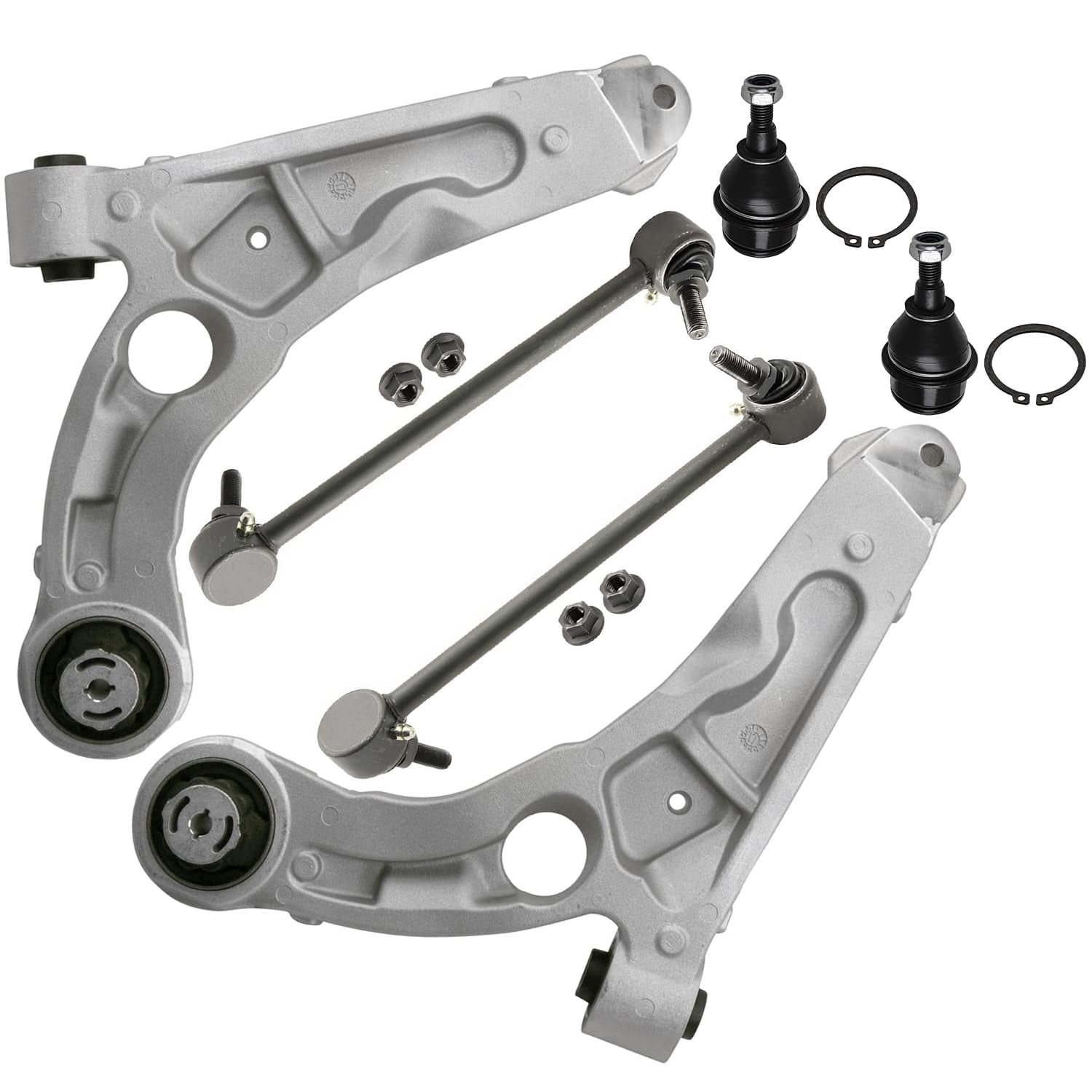 Detroit Axle - AWD Front End Suspension Kit for 2014-2018 Jeep Cherokee 2 Lower Control Arms 2 Lower Ball Joints 2 Sway Bar Links 2015 2016 2017 Replacement