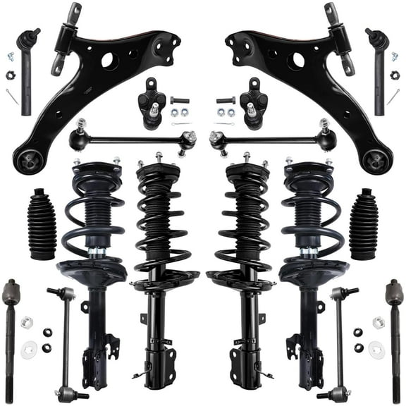 Detroit Axle - AWD Front & Rear Struts Assembly Suspension Kit Replacement for 2004-2007 Lexus RX330 RX350 Toyota Highlander - 18pc Set