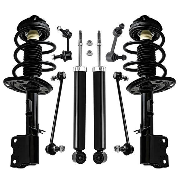 Detroit Axle - AWD Front Struts & Coil Springs Rear Shock Absorbers Sway Bar Links Replacement for 2009-2013 Nissan Murano - 8pc Set