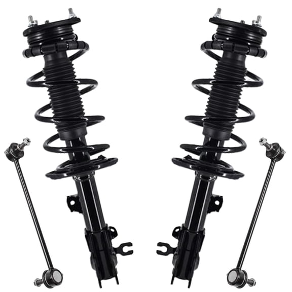 Detroit Axle - AWD Front Struts Sway Bars for 2013-2016 Mazda CX-5, 2 Struts with Coil Springs 2 Sway Bar End Links 2014 2015 Replacement Suspension Kit