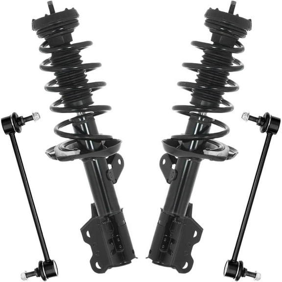 Detroit Axle - AWD Front Struts Sway Bars for 2013-2022 Chevrolet Trax Buick Encore 2 Struts with Coil Spring 2 Sway Bar End Links 2014 2015 2016 2017 2018 2019 2020 2021 Replacement Suspension