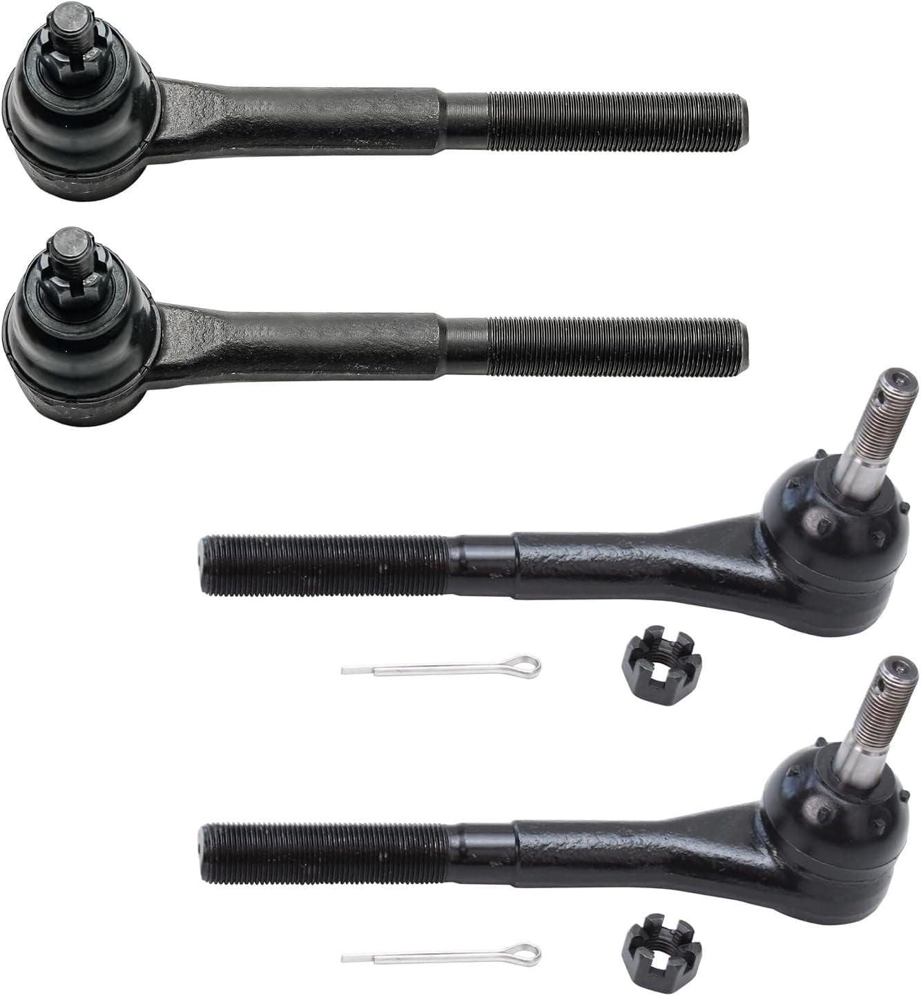 Detroit Axle - AWD Front Tie Rods kit for 1990-2005 GMC Safari Chevrolet Astro 4 Inner Outer Tie Rod End Links 1991 1992 1993 1994 1995 1996 1997 1998 1999 2000 2001 2002 2003 2004 Replacement