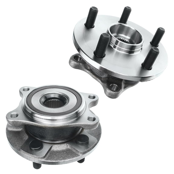 Detroit Axle - AWD Front Wheel Bearing Hubs for 2009-2017 Lexus LS460 2008-2016 LS600h, 2pc Wheel Bearing and Hubs Assembly 2010 2011 2012 2013 2014 2015 Replacement