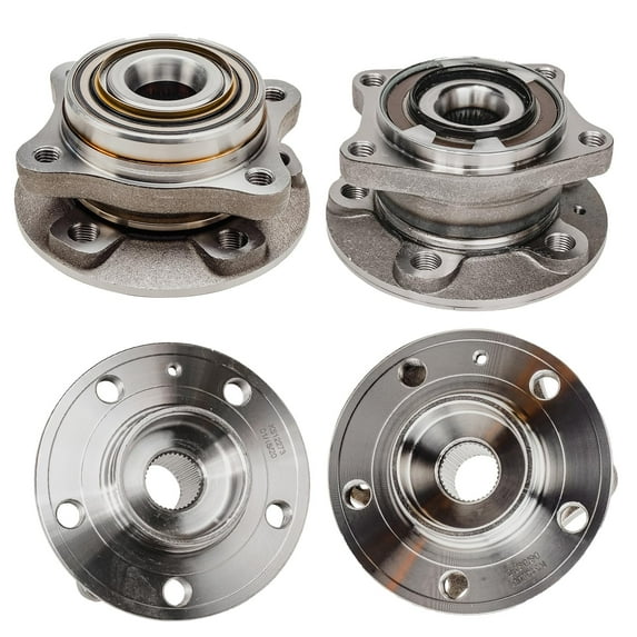 Detroit Axle - AWD Front and Rear Wheel Hub and Bearing Replacement for 2003-2007 Volvo XC90 2004 2005 2006, 36 Spline Count