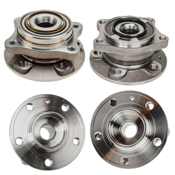 Detroit Axle - AWD Front and Rear Wheel Hub and Bearing Replacement for 2003-2007 Volvo XC90 2004 2005 2006, 36 Spline Count