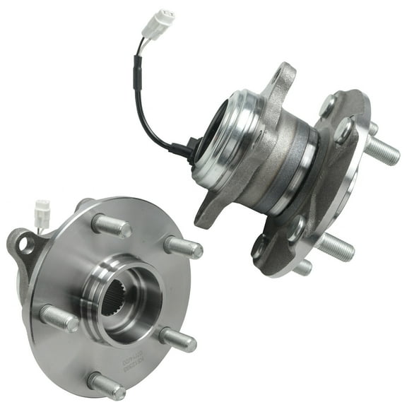 Detroit Axle - AWD Rear Driver & Passenger Side Complete Wheel Hub and Bearing Assembly Replacement for 2007-2013 Suzuki SX4