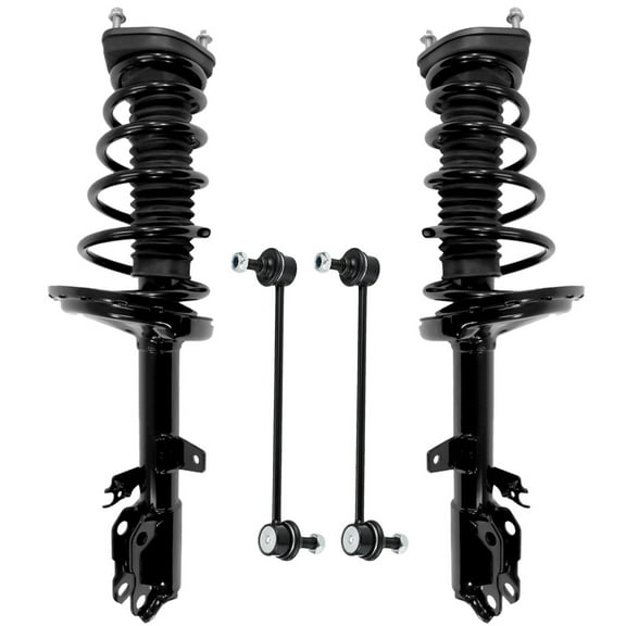 Detroit Axle - AWD Rear Struts Sway Bars for 2008 2009 Lexus RX350, 2 Struts with Coil Springs 2 Sway Bar End Links Suspension Replacement