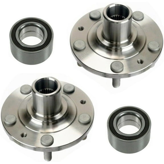 Detroit Axle - AWD Rear Wheel Bearing Hubs for 2007-2012 Ford Fusion Lincoln MKZ Mercury Milan, 2 Wheel Bearing and Hubs Assembly 2008 2009 2010 2011 Replacement