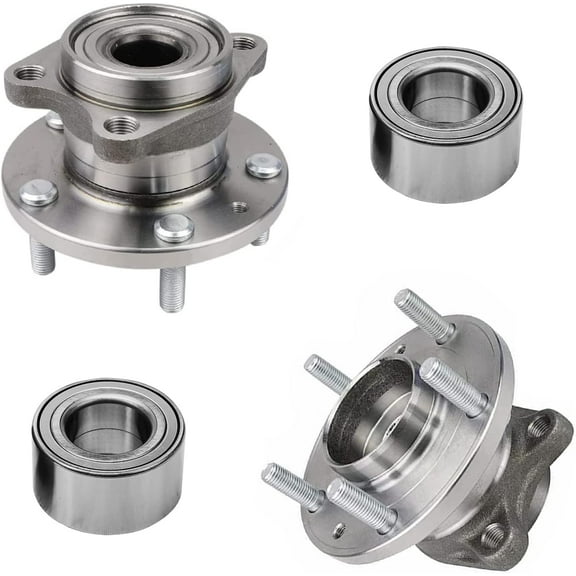 Detroit Axle - AWD Rear Wheel Hubs & Bearing + Front Wheel Bearings Assembly Replacement for 2007-2015 Mazda CX-9