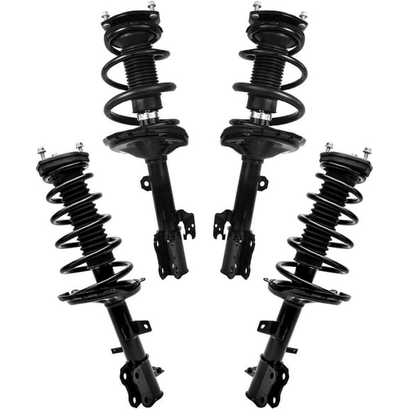 Detroit Axle - AWD Struts for 2004-2007 Toyota Highlander 2004-2006 Lexus RX330, 2007 RX350, 2006-2007 RX400h Front and Rear Struts with Coil Spring Assembly Replacement Suspension Kit
