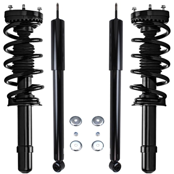 Detroit Axle - AWD Struts Shock Absorbers for 2012-2023 Chrysler 300 Dodge Charger [3.6L], 2 Front Complete Struts w/ Coil Spring 2 Rear Shock Absorbers Replacement