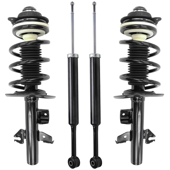 Detroit Axle - AWD Struts Shocks for Jeep 2014-2018 Cherokee, 2 Complete Front Struts with Coil Springs 2 Rear Shock Absorbers 2015 2016 2017 Suspension Replacement