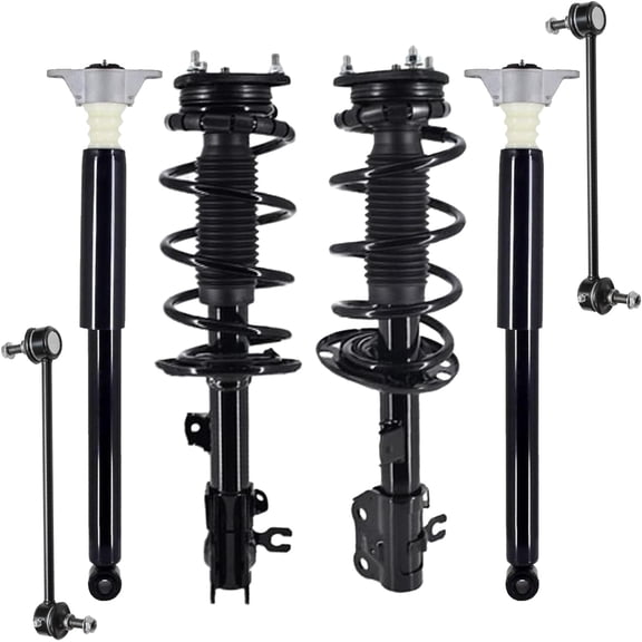 Detroit Axle - AWD Struts Shocks Kit for 2013 Mazda CX-5, 2 Front Struts with Coil Spring Assembly 2 Front Sway Bar End Links 2 Rear Shock Absorbers Replacement Suspension Kit