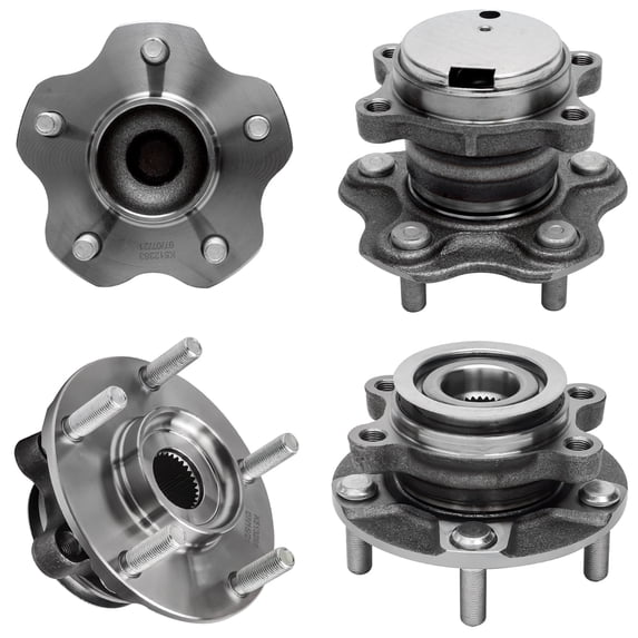 Detroit Axle - All 4 Front & Rear Wheel Bearing and Hub Assemblies for 2007 2008 2009 2010 2011 2012 Nissan Sentra L4 2.5L Models