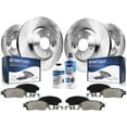 thumbnail image 1 of Detroit Axle - Brake Kit for 03-05 Mercedes-Benz E320, 07-09 E350 Replacement Disc Brake Rotors Ceramic Brakes Pads: 11.61" inch (295mm) Front and 11.81 inch (300mm) VENTED Rear Rotor, 1 of 8