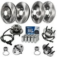 thumbnail image 1 of Detroit Axle - Brake Kit for 2002-2005 Ford Explorer Mercury Mountaineer, Front & Rear Disc Brake Rotors Ceramic Brake Pads Wheel Lug Nuts 2003 2004 Replacement, 1 of 7