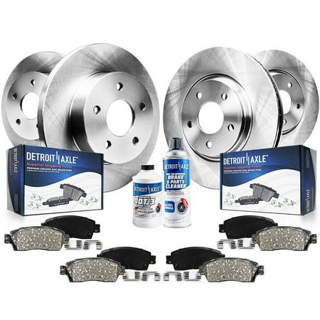 Detroit Axle - Brake Kit for 2004-2008 Nissan Maxima 2006 Altima [SE-R] Disc Brake Rotors Ceramic Brakes Pads Front and Rear Replacement [11.46 inch Rear Rotors]