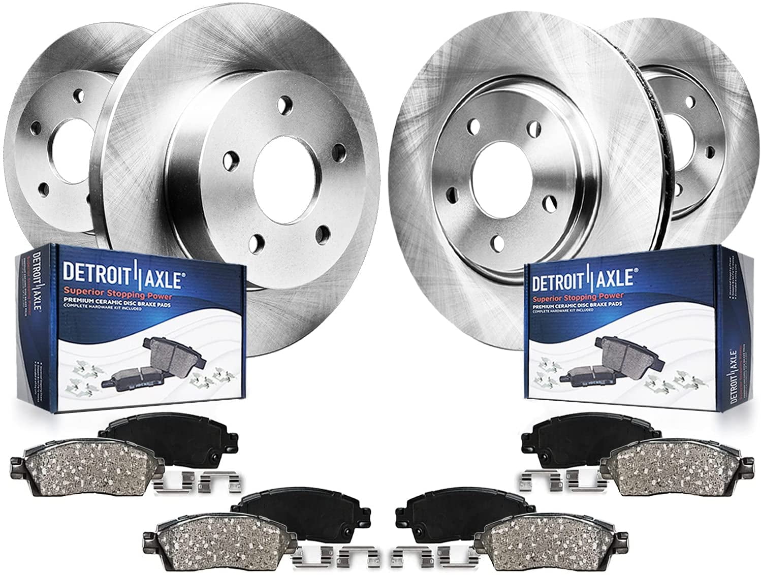 Detroit Axle - Rear Brake Kit for Nissan Altima Maxima Sentra Juke  Replacement Disc Brake Rotors and Ceramic Brakes Pads : 11.46