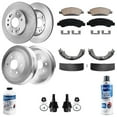 thumbnail image 1 of Detroit Axle - Brake Kit for 2009-2013 Chevy GMC Silverado Sierra 1500 Front Disc Brake Rotors Ceramic Brakes Pads Rear Brake Drums Brake Shoes Ball Joints Replacement, 1 of 8