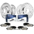thumbnail image 1 of Detroit Axle - Front Rear Drilled Brake Rotors Ceramic Pads for 2008-2012 Honda Accord: 11.10" Front and Rear Rotors, 1 of 8