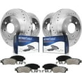 thumbnail image 1 of Detroit Axle - 8pc Front Rear Drilled and Slotted Disc Brake Rotors Ceramic Brakes Pads for 2015-2020 Chevy Colorado GMC Canyon, 1 of 8