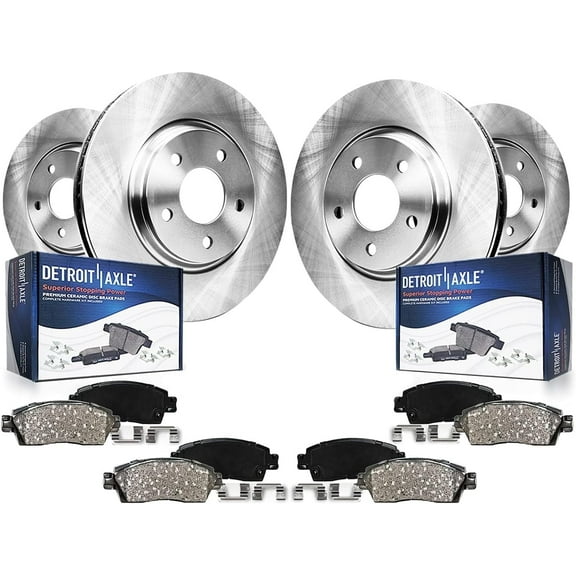Detroit Axle - Brake Kit for 2020-2023 Subaru Legacy Outback 2022 WRX, Disc Brake Rotors Ceramic Brakes Pads with Hardware Replacement : 12.44" inch Front and 11.81" inch Rear Rotor