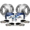 thumbnail image 1 of Detroit Axle - Brake Kit for 4WD 2008-2012 Ford F-250 Super Duty Drilled & Slotted Brake Rotors 2008 2009 2010 2011 2012 Ceramic Brakes Pads Front and Rear Replacement: Not Fit Models with Harley PKG, 1 of 8