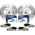 thumbnail image 1 of Detroit Axle - Brake Kit for BMW 328i X1 xDrive, 12.30" inch Front and 11.81" inch Rear Drilled & Slotted Disc Brake Rotors Ceramic Brake Pads Replacement, 1 of 7