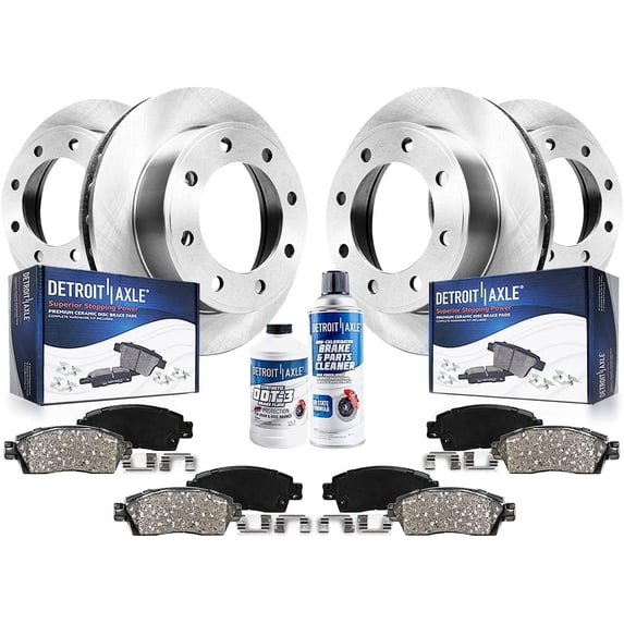 Detroit Axle - Brake Kit for Chevy GMC Suburban Avalanche Yukon XL 2500, Silverado Sierra 1500 2500 HD, Hummer H2, Front Rear Ceramic Brake Pads Disc Brake Rotors: 12.70" inch Front 12.99'' inch Rear