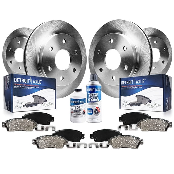 Detroit Axle - Front Rear Disc Rotors Brake Pads for Chevrolet Silverado GMC Sierra Suburban 1500 Tahoe Yukon XL Avalanche Cadillac Escalade ESV EXT: 12'' Front and 12.99'' Rear Rotor