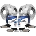 thumbnail image 1 of Detroit Axle - Brake Kit for Chevy GMC Silverado Sierra 1500 Astro Tahoe Safari Yukon Drilled Disc Brake Rotors Ceramic Brakes Pads Replacement: 12'' inch Front and 12.78'' inch Rear Rotors, 1 of 7