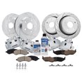 thumbnail image 1 of Detroit Axle - Brake Kit for Chrysler Aspen Dodge Durango Ram 1500 5 Lugs, 13.23'' Front & 13.86'' Rear Drilled & Slotted Brake Rotors Ceramic Brake Pads Brake Calipers Replacement, 1 of 7
