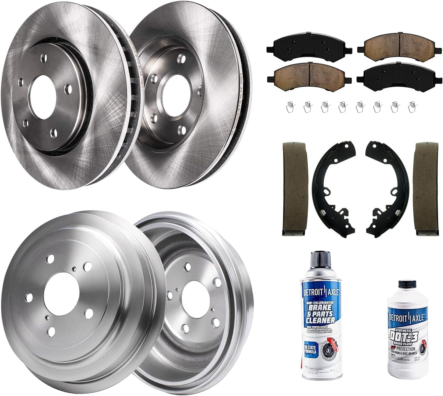 Detroit Axle - Brake Kit for Dodge Dakota Mitsubishi Raider Ram Dakota ...