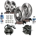 thumbnail image 1 of Detroit Axle -12pc Brake Kit for Dodge Nitro Jeep Liberty, Front and Rear Brake Rotors Ceramic Brakes Pads Front Wheel Bearing Hubs, 1 of 6