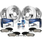 Detroit Axle - Brake Kit for E39 97-03 BMW 528i 01-03 525i Disc Brakes Rotors 1997 1998 1999 2000 2001 2002 2003 Ceramic Brake Pads Front and Rear Replacement