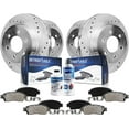 thumbnail image 1 of Detroit Axle - 10pc Front and Rear Drilled and Slotted Disc Brake Rotors Ceramic Brakes Pads for 2015-2017 Ford F-150, 1 of 7