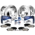 thumbnail image 1 of Detroit Axle - Brake Kit for 2011-2019 Ford Explorer Taurus 2012-2019 Flex 2011-2012 Lincoln MKS Replacement Disc Brake Rotors Ceramic Brake Pads: 12.80" Front and 12.99" Rear Rotors, 1 of 10