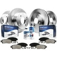thumbnail image 1 of Detroit Axle - Brake Kit for 2006-2008 Hyundai Accent 2006-2011 Kia Rio 2006-2007 Rio5 Disc Brake Rotors Ceramic Brake Pads: 10.07" Front and 10.3" Rear Rotor Size, 1 of 8