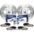 thumbnail image 1 of Detroit Axle - Brake Kit for 2012-2020 Dodge Durango 2013-2015 Jeep Grand Cherokee, Drilled & Slotted Brake Rotors Ceramic Brake Pads: 13.78" Front and 12.99" Rear, 1 of 11