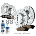 thumbnail image 1 of Detroit Axle - Brake Kit for Mercedes-Benz C230 C250 C300 Brakes Rotors and Ceramic Brake Pads Front & Rear Replacement Fits select: 2008-2009,2012 MERCEDES-BENZ C 300 4MATIC, 1 of 9
