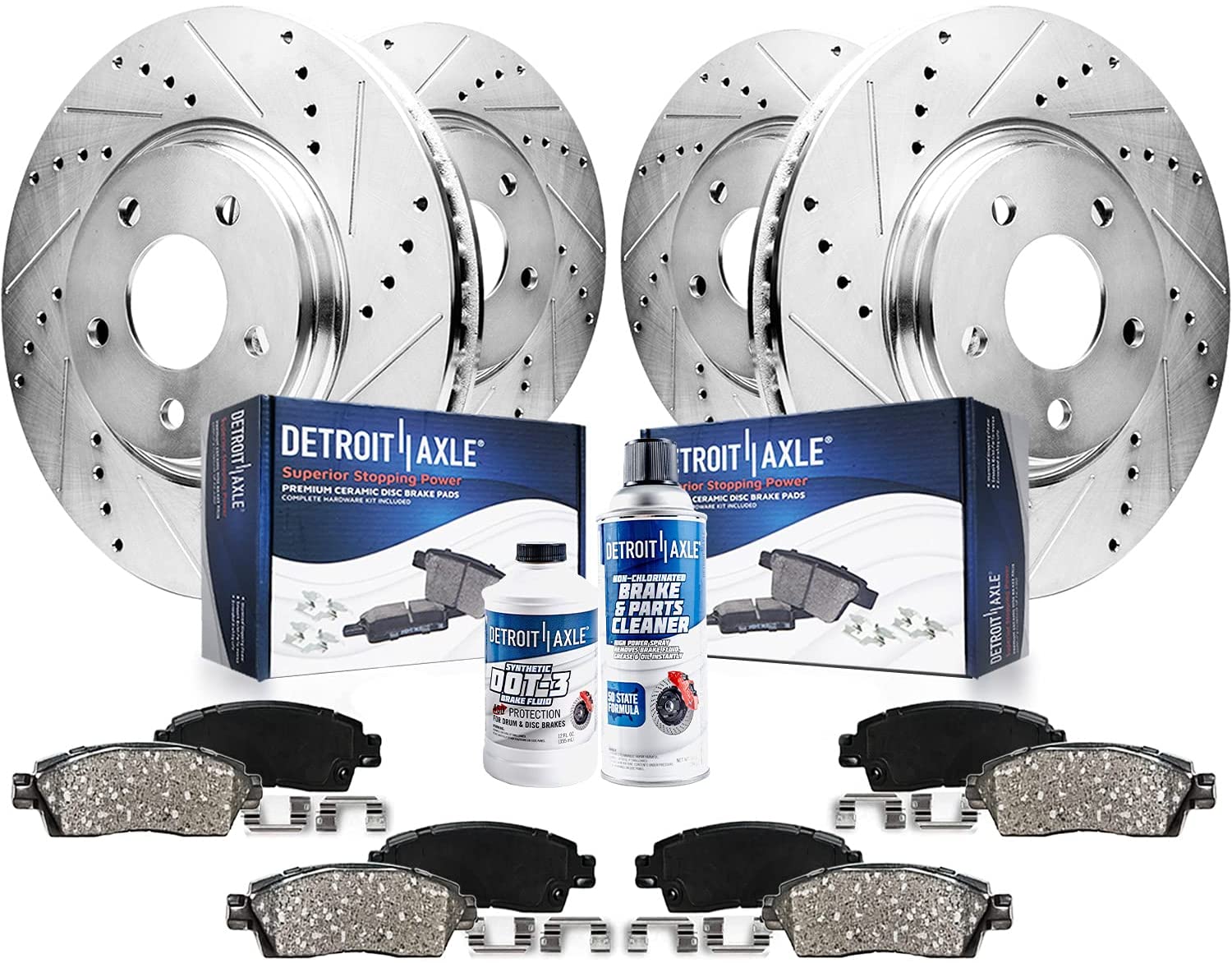 AutoShack Rear Ceramic Brake Pad Kit Driver and Passenger Side